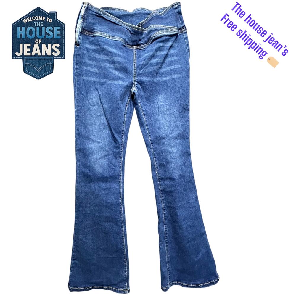 Women’s Bootcut Stretch Jeans Size Large – Flare Leg – Soft & Comfortable Denim